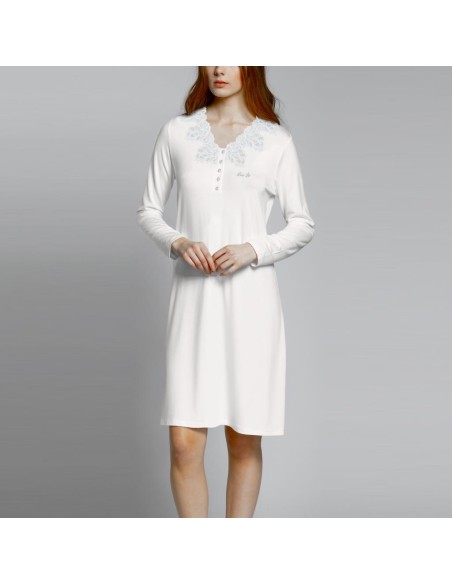 LIU JO CAMICIA DA NOTTE DONNA MANICA LUNGA SERAFINO - JERSEY VIS