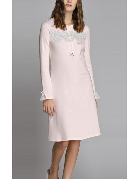 LIU JO CAMICIA DA NOTTE DONNA MANICA LUNGA SERAFINO - INTERLOCK