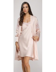 LIU JO COMPLETO LINGERIE DONNA VESTAGLIA E SOTTOVESTE- RASO 2