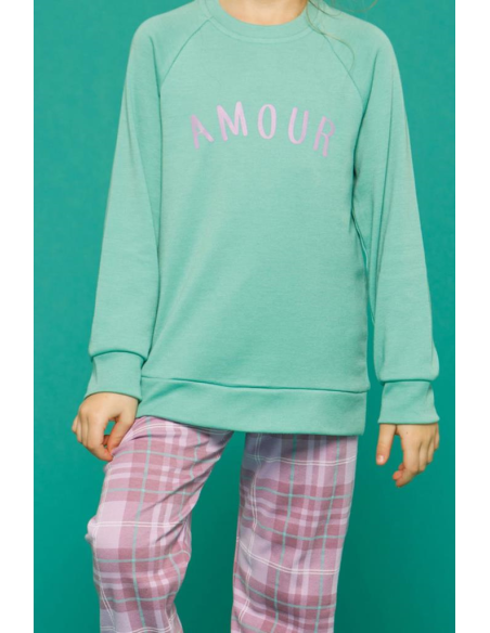 NOIDINOTTE PIGIAMA BAMBINA GIROCOLLO MANICA LUNGA E PANTALONE LUNGO