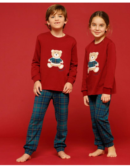 NOIDINOTTE PIGIAMA BAMBINO UNISEX GIROCOLLO MANICA LUNGA E PANTALONE LUNGO