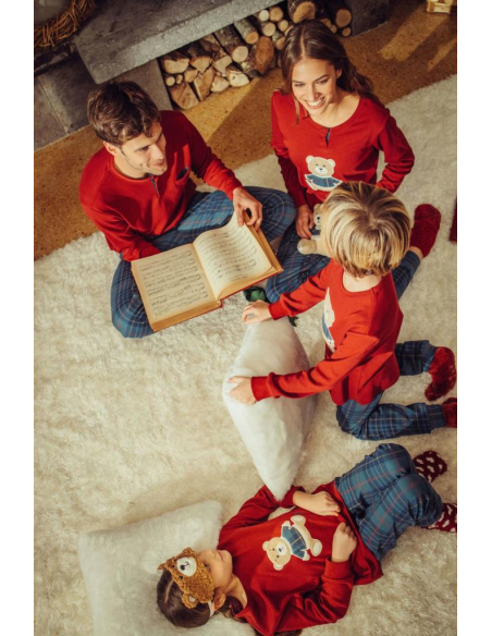 NOIDINOTTE PIGIAMA BAMBINO UNISEX GIROCOLLO MANICA LUNGA E PANTALONE LUNGO