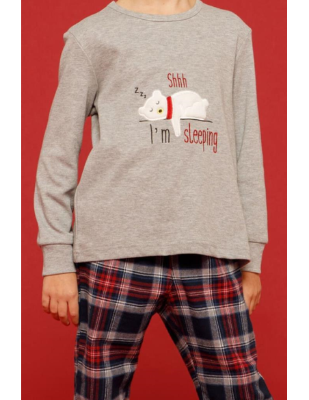 NOIDINOTTE PIGIAMA UNISEX BAMBINO GIROCOLLO MANICA LUNGA E PANTALONE LUNGO