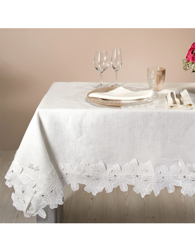 LIU JO TOVAGLIA RETTANGOLARE IN LINO CON PIZZO...