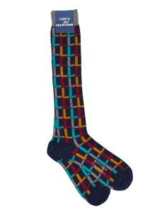 PEROFIL CALZE UOMO LUNGHE IN CALDO COTONE - GEOMETRICO 2