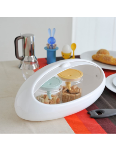 ALESSI CASSETTA PORTA PANE CON SPORTELLO A SCOMPARSA - GNAM 2