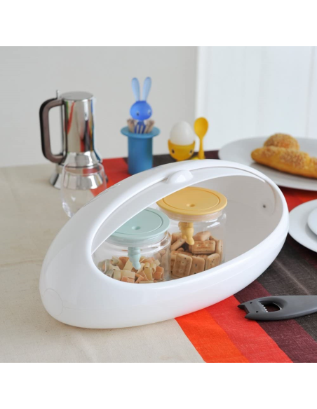 ALESSI CASSETTA PORTA PANE CON SPORTELLO A SCOMPARSA - GNAM