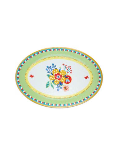 BACI MILANO VASSOIO OVALE GRANDE 50 X 35 CM -...