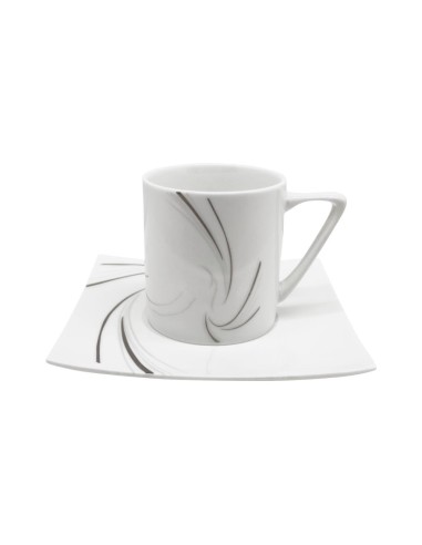 EVVIVA SET 6 TAZZE THE 110 ML CON PIATTINO -...