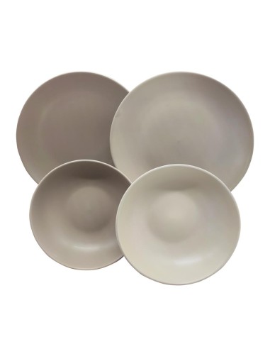 TOGNANA SERVIZIO PIATTI 18 PEZZI BICOLORE -...