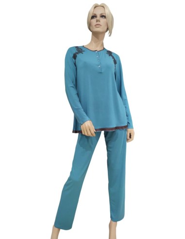 ANNETTE PIGIAMA DONNA A SERAFINO MANICA LUNGA E...