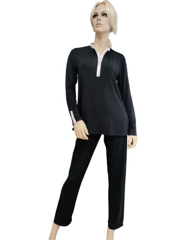 ANNETTE PIGIAMA DONNA A SERAFINO MANICA LUNGA E...