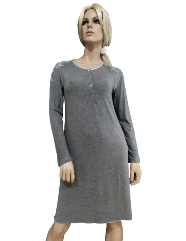 ANNETTE CAMICIA DA NOTTE DONNA A MANICA LUNGA