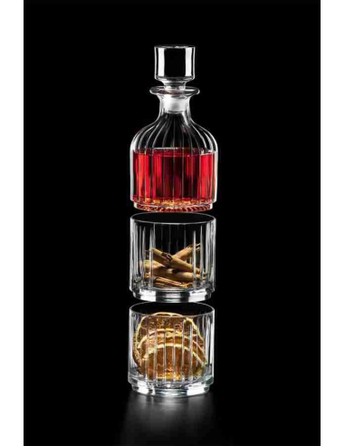 RCR SET BOTTIGLIA 34 CL WHISKY CON 2 BICCHIERI...