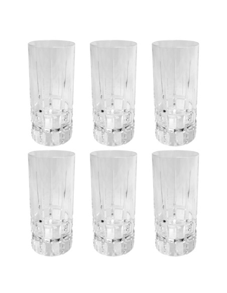 RCR PRESTIGE SET 6 BICCHIERI BIBITA 36 CL IN CRISTALLO - CARRARA
