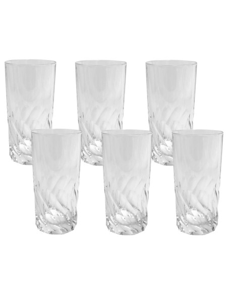 RCR DA VINCI SET 6 BICCHIERI BIBITA 40 CL IN CRISTALLO - ONDA