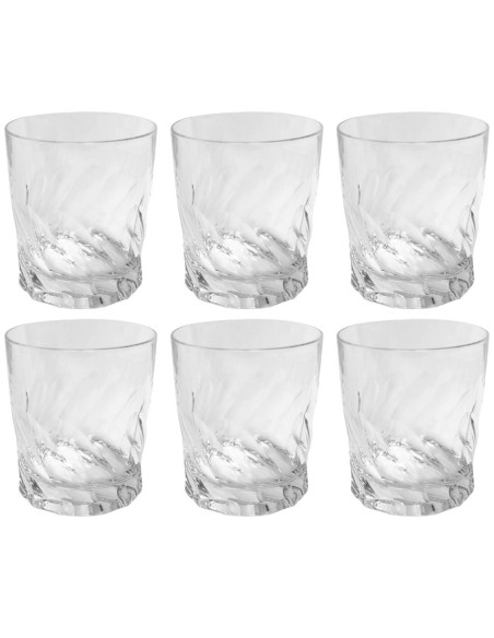 RCR DA VINCI SET 6 BICCHIERI WHISKY 33 CL IN CRISTALLO - ONDA 