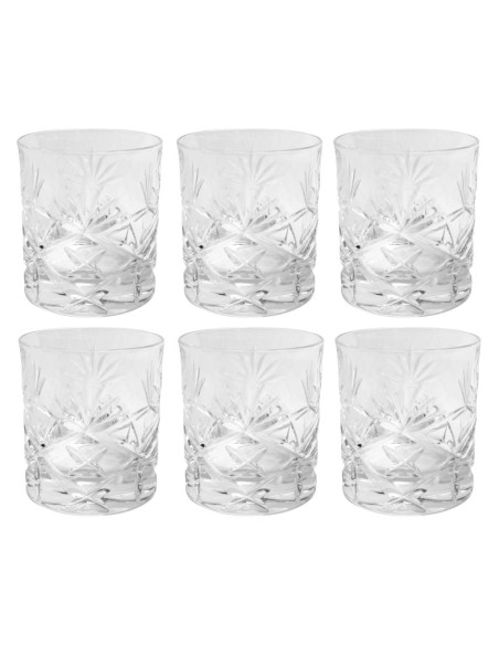 RCR SET 6 BICCHIERI WHISKY CL 29 IN CRISTALLO - YORK 