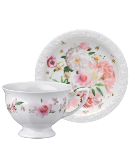 ROSENTHAL TAZZA ESPRESSO CON PIATTINO Ø 9 CM - MARIA PINK ROSE