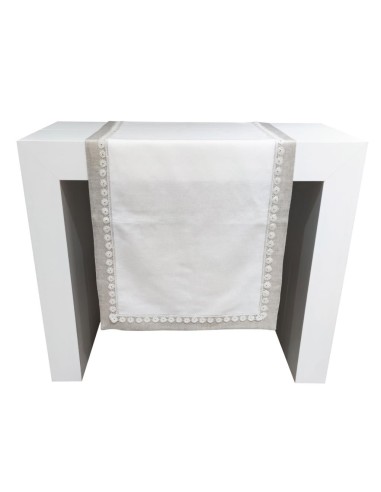 DEA RUNNER 55 X 150 CM CON BALZA IN LINO - MOLLY