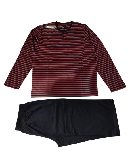 JULIPET PIGIAMA UOMO SERAFINO MANICHE LUNGHE E PANTALONE LUNGO 