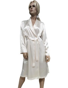 LUNA DI SETA VESTAGLIETTA DONNA A MANICA LUNGA IN PURA SETA