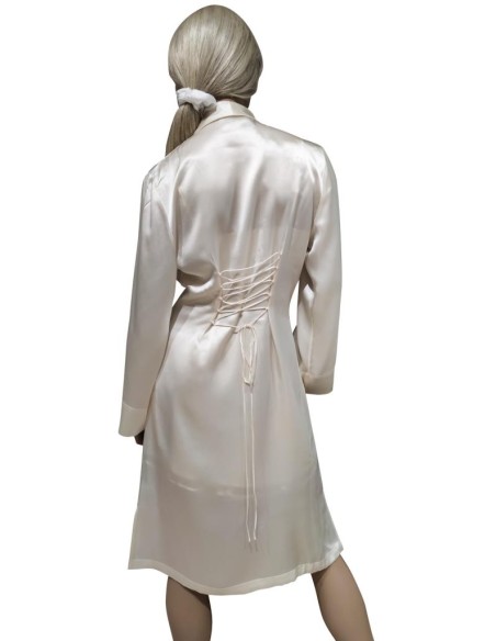 LUNA DI SETA VESTAGLIETTA DONNA A MANICA LUNGA IN PURA SETA