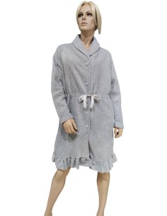 MARYHOME VESTAGLIA DONNA MANICA LUNGA IN PILE