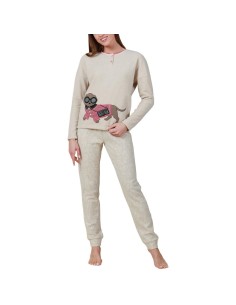 MARYHOME PIGIAMA DONNA MANICA LUNGA E PANTALONE LUNGO