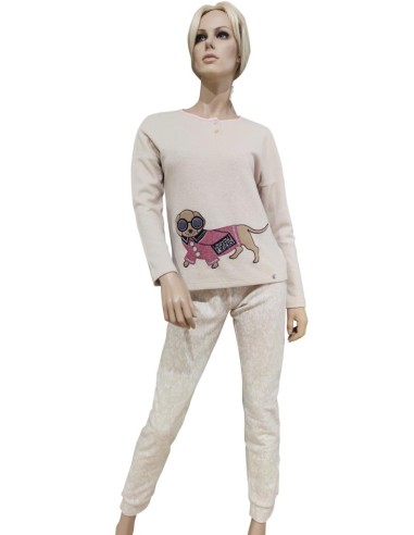 MARYHOME PIGIAMA DONNA MANICA LUNGA E PANTALONE...