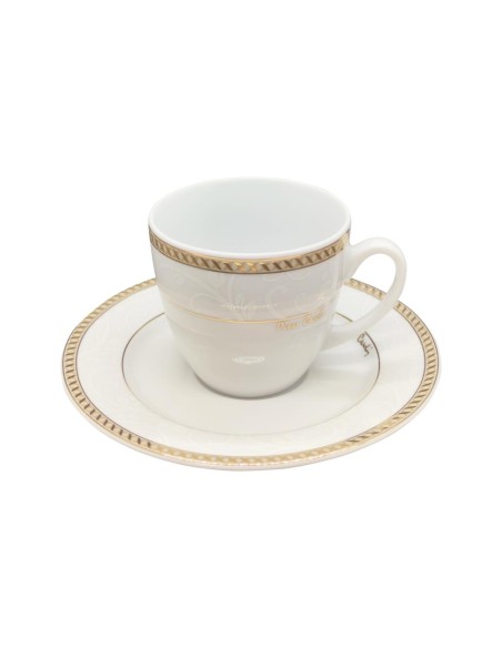 PIERRE CARDIN SET 6 TAZZE THE CON PIATTINO - VALERY ORO