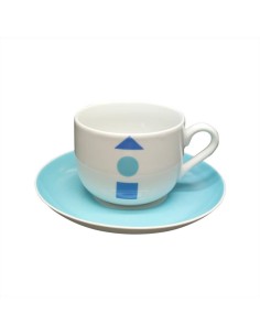 TENDENZE TAZZA  COLAZIONE CON PIATTINO - GEOMETRIA