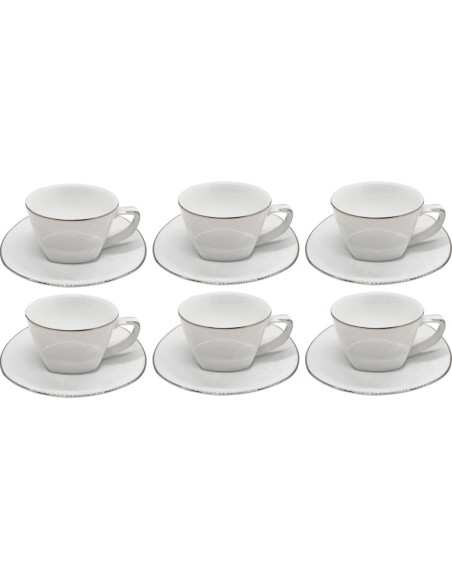 TENDENZE SET 6 TAZZE THE - WILLAND PLATINO