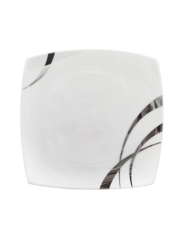 TENDENZE SET 6 PIATTI DOLCE - DUNE PLATINO