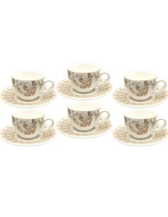 TENDENZE SET 6 TAZZE CAFFE CON PIATTINO - VERSAI