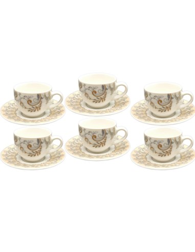 TENDENZE SET 6 TAZZE CAFFE CON PIATTINO - VERSAI