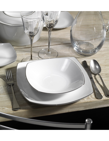 WEISSESTAL SET 6 PIATTI FONDI 21 CM - PLATINUM LINE