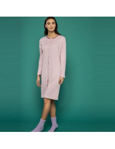 NOIDINOTTE CAMICIA DA NOTTE DONNA APERTA INVERNALE IN... 2