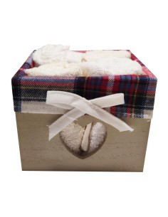 DAUNEX COFANETTO IN LEGNO CON 4 LAVETTE