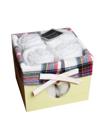 DAUNEX COFANETTO IN LEGNO CON 4 LAVETTE