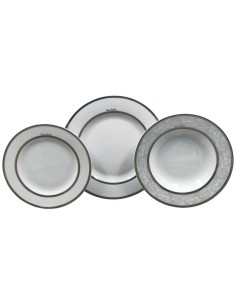 PIERRE CARDIN SERVIZIO PIATTI 46* PEZZI - ROXY PLATINO