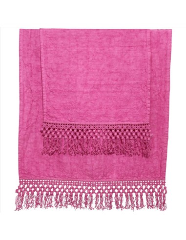 COPPIA ASCIUGAMANI VISO E OSPITE IN LINO - FRANGE