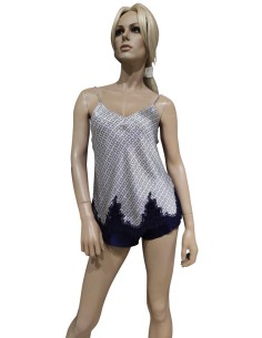 LUNA DI SETA PIGIAMA DONNA TOP E CULOTTE IN SETA