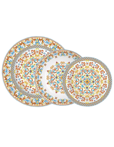 EASY LIFE SERVIZIO PIATTI 48 PEZZI - MEDITERRANEO ORANGE