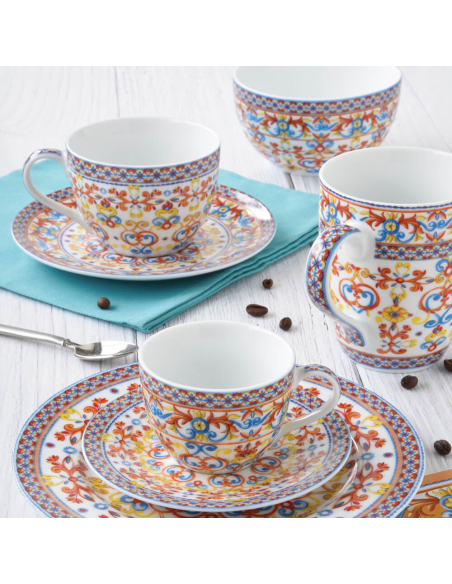 EASY LIFE SERVIZIO PIATTI 48 PEZZI - MEDITERRANEO ORANGE