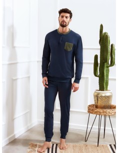 QBO PIGIAMA UOMO SERAFINO MANICA LUNGA E PANTALONE LUNGO