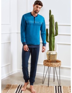 QBO PIGIAMA UOMO SERAFINO MANICA LUNGA E PANTALONE LUNGO