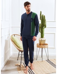 QBO PIGIAMA UOMO SERAFINO MANICA LUNGA E PANTALONE LUNGO