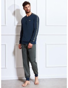 QBO PIGIAMA UOMO SERAFINO MANICA LUNGA E PANTALONE LUNGO