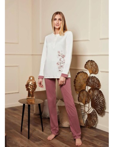 QBO PIGIAMA DONNA SERAFINO MANICA LUNGA E...